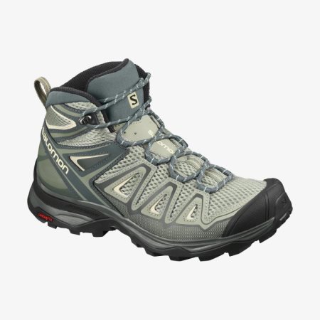 Botas de Montaña Salomon X ULTRA MID 3 AERO Mujer Verde Oliva (ES-LTOI)
